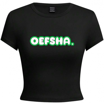 Crop Top - Black - SMALL